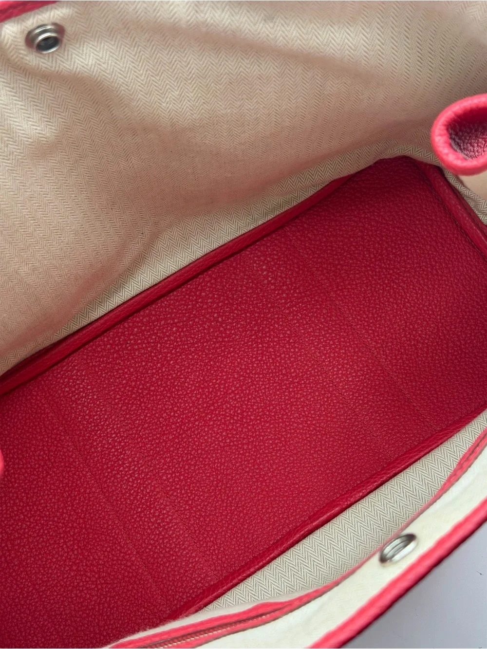 HERMES Garden Party leather pink tote bag😍